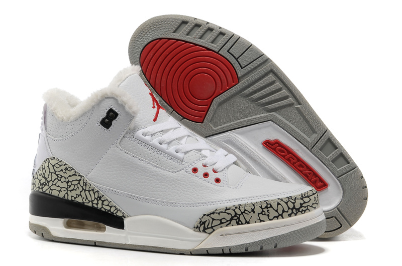 New Air Jordan Retro 3 Wool White Grey Cement