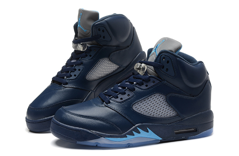 Cheap Real 2015 Jordan Jordan 5 Dark Blue