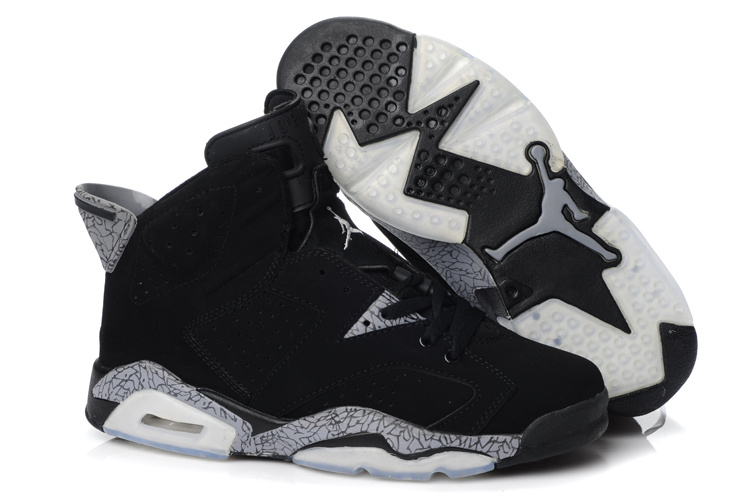 New Air Jordan Shoes 6 Black Grey - Click Image to Close