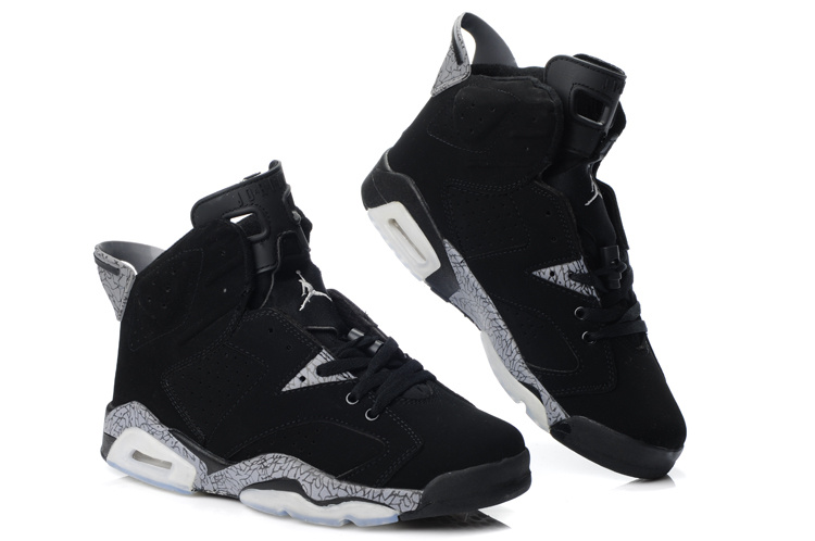 New Air Jordan Shoes 6 Black Grey - Click Image to Close