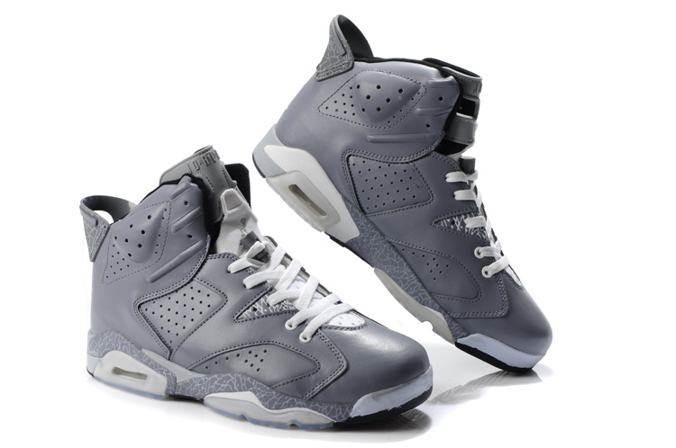 New Air Jordan Shoes 6 Grey - Click Image to Close