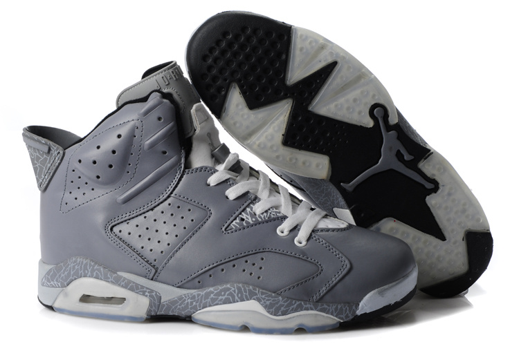 New Air Jordan Shoes 6 Grey - Click Image to Close