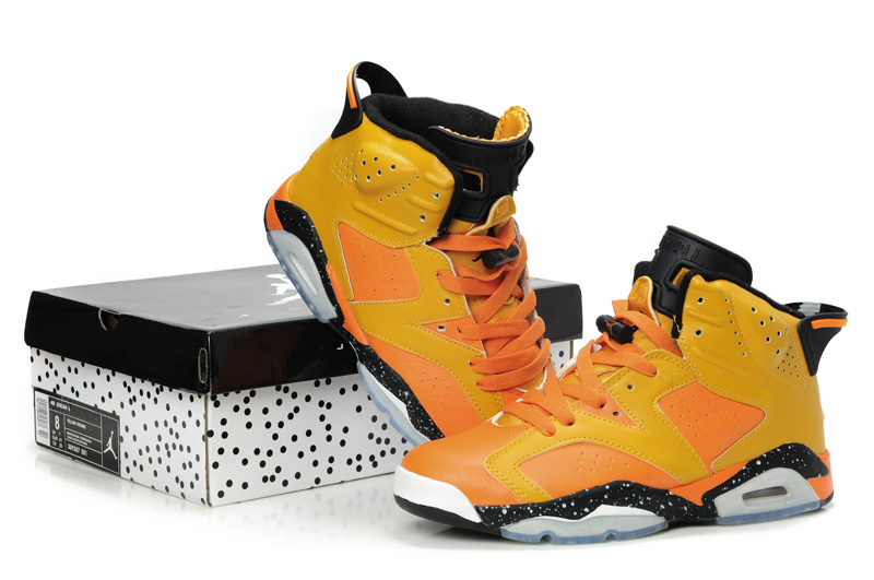 New Air Jordan 6 Orange Black Grey