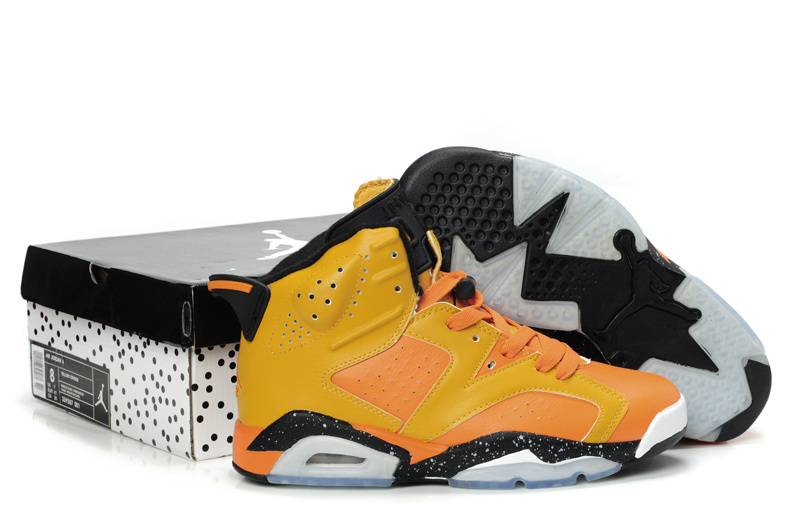 New Air Jordan 6 Orange Black Grey - Click Image to Close