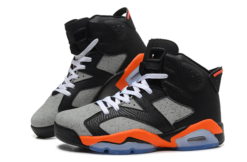 Cheap Real 2015 Jordan Jordan 6 Black Grey Orange - Click Image to Close