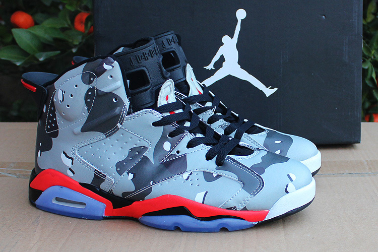 Cheap Real 2015 Jordan Jordan 6 Camo Colorways Red