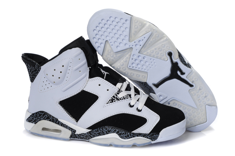 New Air Jordan 6 White Black Cement Shoes - Click Image to Close