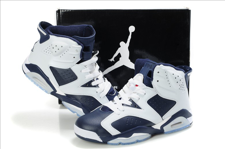 New Air Jordan Shoes 6 White Blue