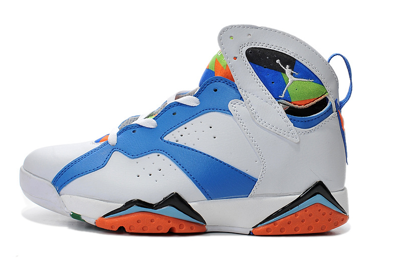 Cheap Real 2015 Jordan Jordan 7 White Blue Orange