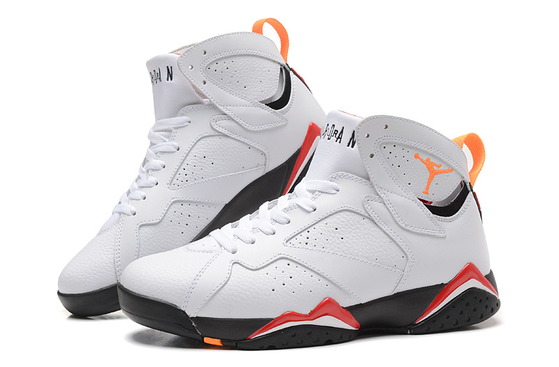 Cheap Real 2015 Jordan Jordan 7 White Orange Red - Click Image to Close