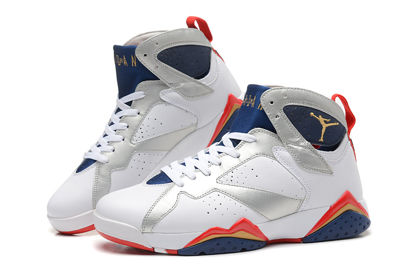 Cheap Real 2015 Jordan Jordan 7 White Silver Blue Red