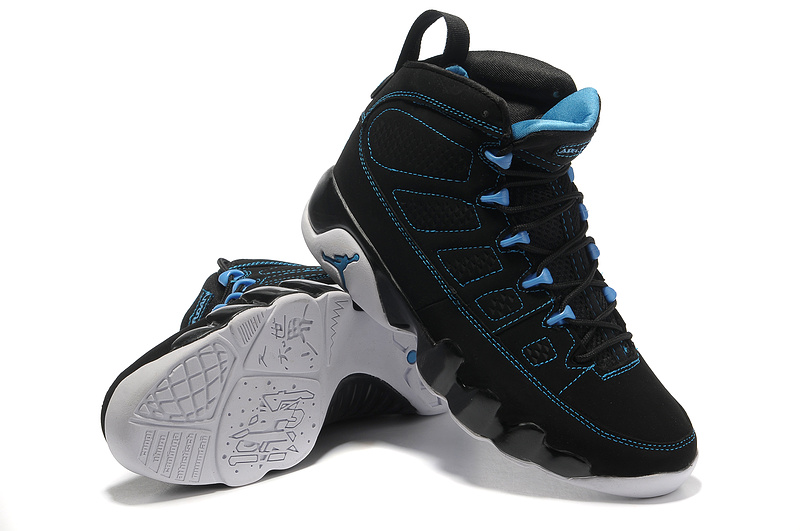 New Air Jordan 9 Black White Blue