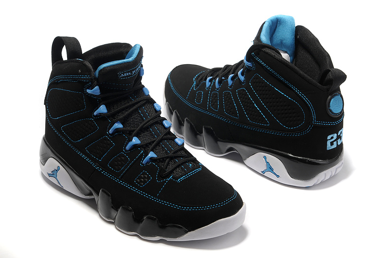 New Air Jordan 9 Black White Blue