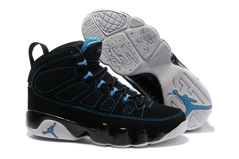 New Air Jordan 9 Black White Blue