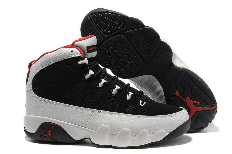 New Air Jordan 9 Black White Red