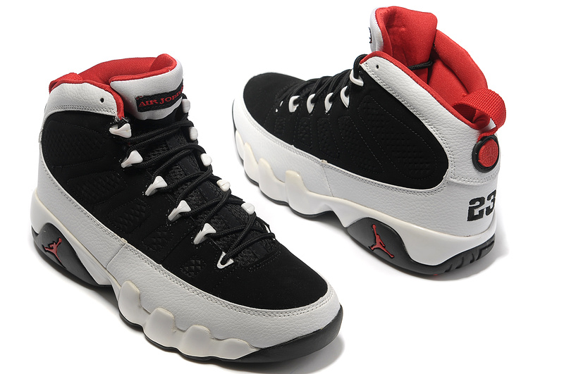 New Air Jordan 9 Black White Red