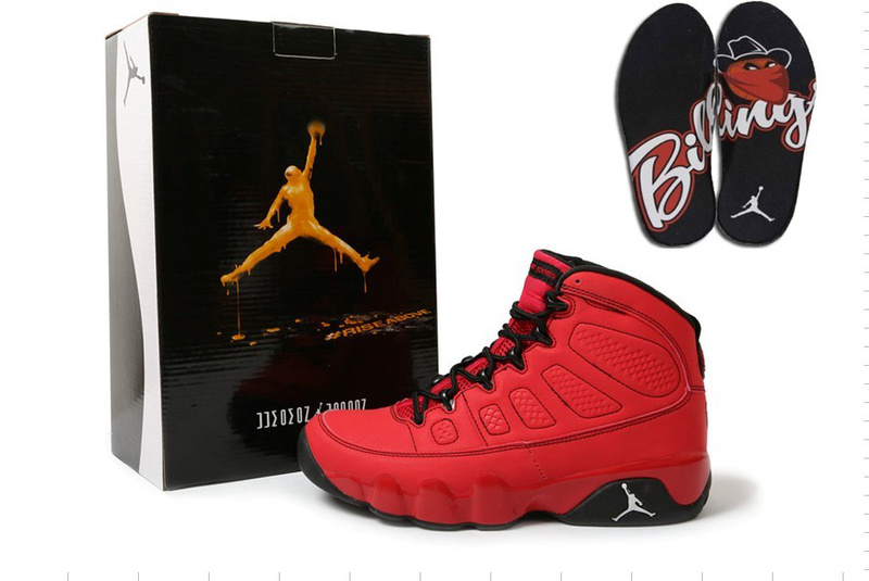 New Air Jordan Retro 9 Hardcover Red Black