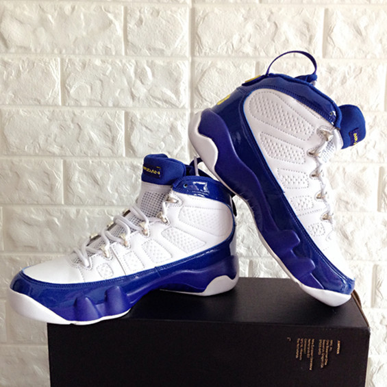 Cheap New Jordan 9 Retro White Blue Shoes