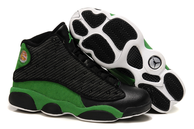 Cheap New Air jordan 13 Black Green