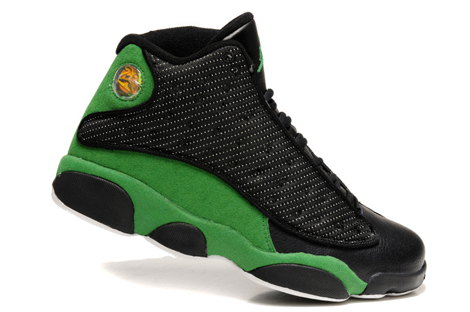 Cheap New Air jordan 13 Black Green - Click Image to Close