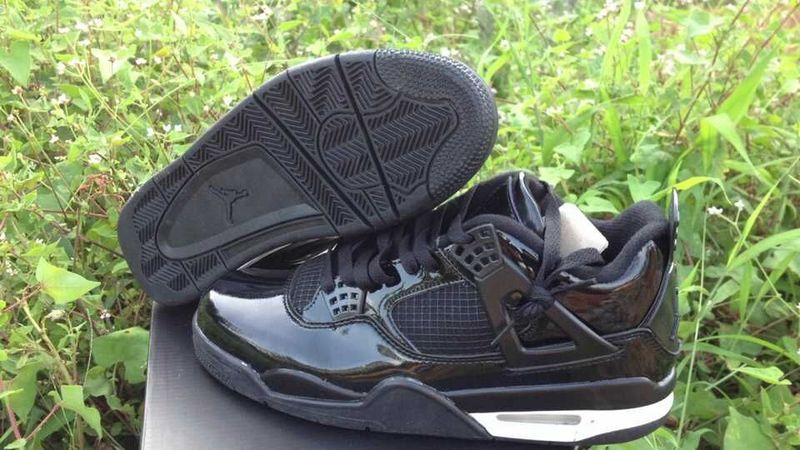 Real Jordan 4 Retro All Black Shoes