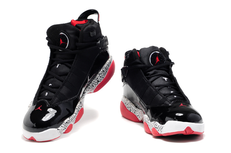 New Six Rings Shoes Black White Red