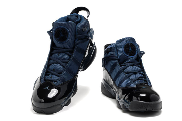 New Six Rings Shoes Dark Blue Black - Click Image to Close