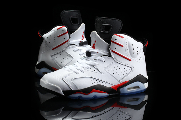 Real Jordan 6 Retro White Red Black - Click Image to Close