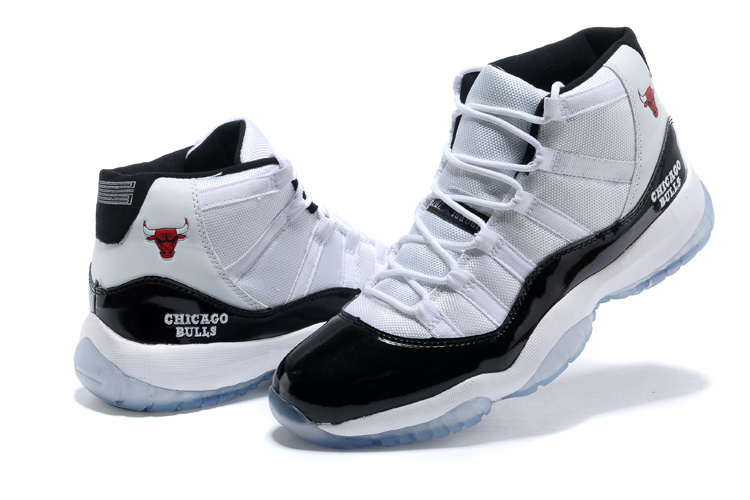 Original Air Jordan 11 White Black Shoes - Click Image to Close