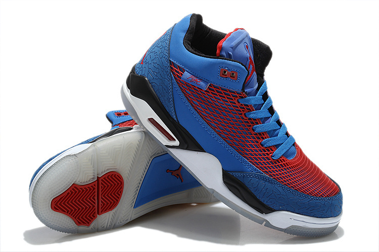 Real Air Jordan Flight Club 80S Blue Red White Shoes