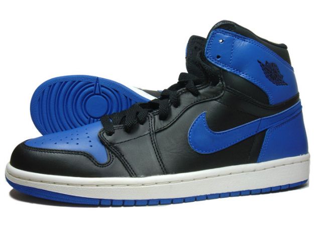 Cheap Air Jordan 1 Shoes Black Royal Blue