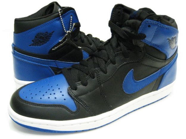 Cheap Air Jordan 1 Shoes Black Royal Blue