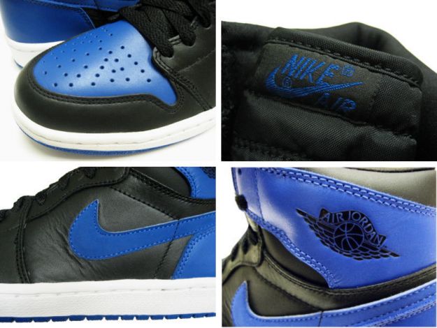 Cheap Air Jordan 1 Shoes Black Royal Blue - Click Image to Close