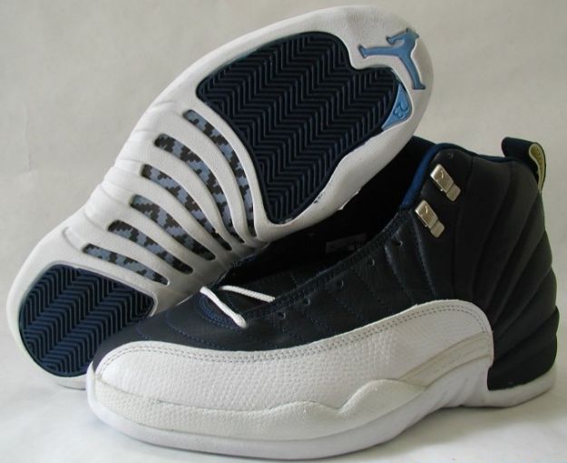 Cheap Air Jordan Shoes 12 Original Obsidian obsidian white french blue - Click Image to Close