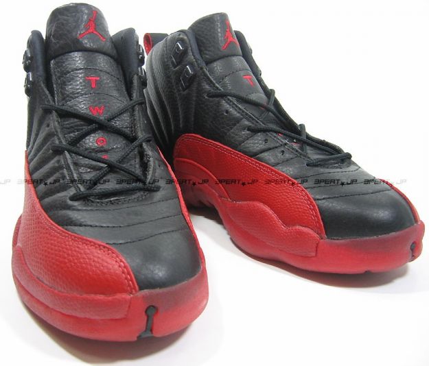 Cheap Air Jordan Shoes 12 Original Playoffs Black Varsity Red