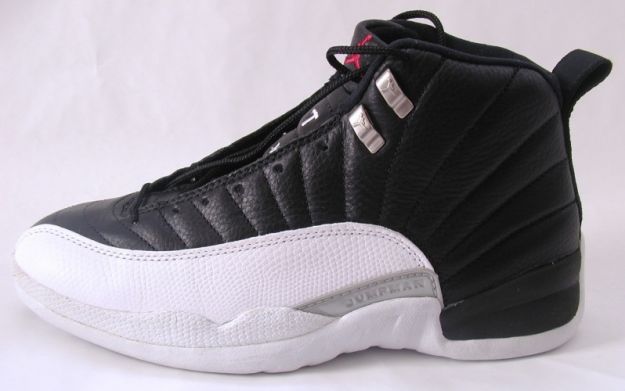 Cheap Air Jordan Shoes 12 Original Playoffs Black Varsity Red White Metallic Silver - Click Image to Close