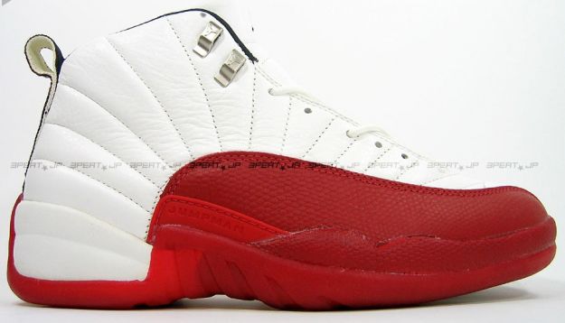 Cheap Air Jordan Shoes 12 Original White Varsity Red Black - Click Image to Close