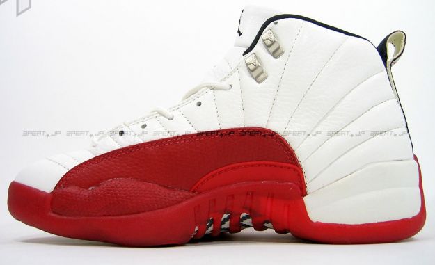 Cheap Air Jordan Shoes 12 Original White Varsity Red Black