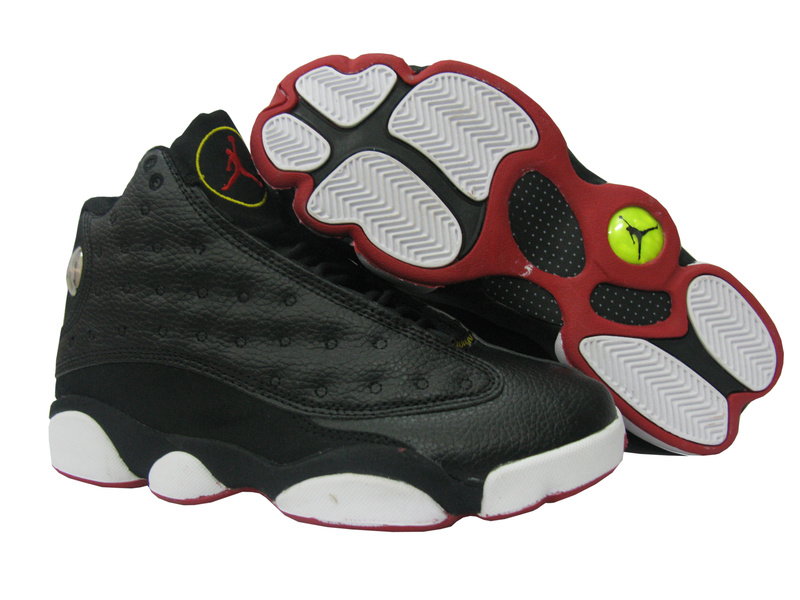 Cheap Air Jordan Shoes Retro 13 Black White Red - Click Image to Close