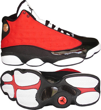 Cheap Air Jordan Shoes Retro 13 Red White Black