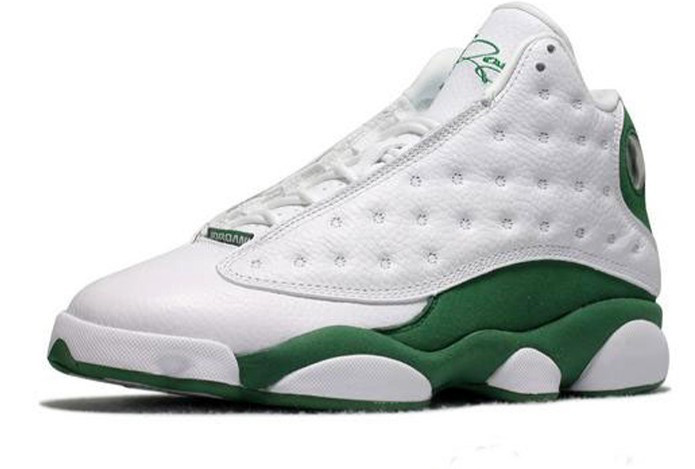 Cheap Air Jordan Shoes Retro 13 White Green - Click Image to Close