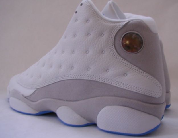 Cheap Air Jordan Shoes 13 Retro White Grey University Blue - Click Image to Close