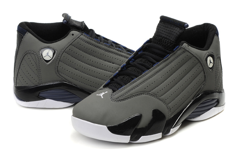 Cheap Air Jordan Shoes Retro 14 Grey Black White - Click Image to Close