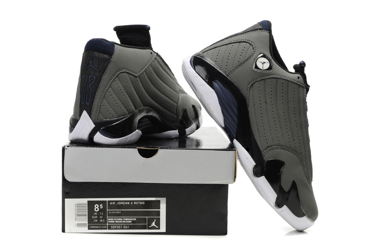 Cheap Air Jordan Shoes Retro 14 Grey Black White - Click Image to Close