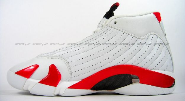 Cheap Air Jordan Shoes 14 Original White Black Varsity Red 2