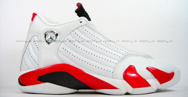 Cheap Air Jordan Shoes 14 Original White Black Varsity Red 2