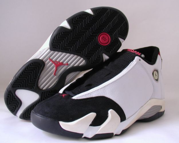 Cheap Air Jordan Shoes 14 Original White Black Varsity Red