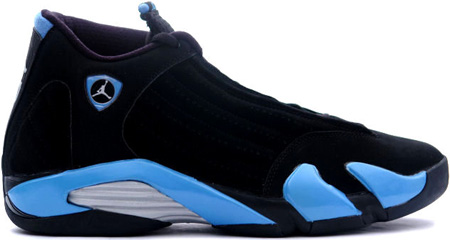 Cheap Air Jordan Shoes 14 Retro Black University Blue Metallic Silver - Click Image to Close