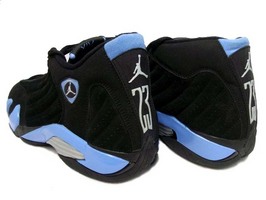 Cheap Air Jordan Shoes 14 Retro Black University Blue Metallic Silver - Click Image to Close