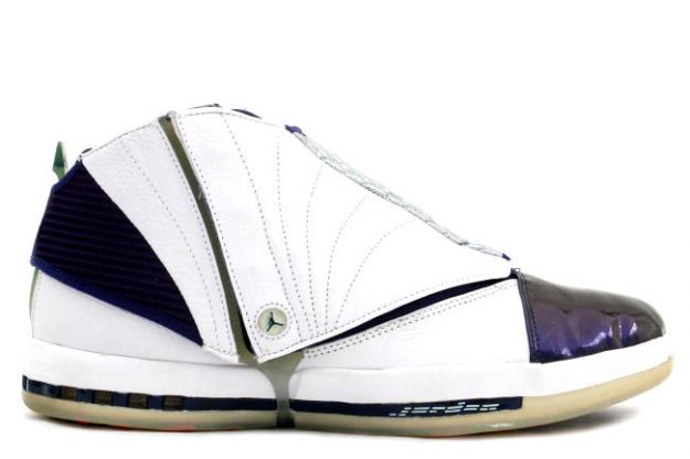 Cheap Air Jordan Shoes 16 Original White Metallic Navy 34 High